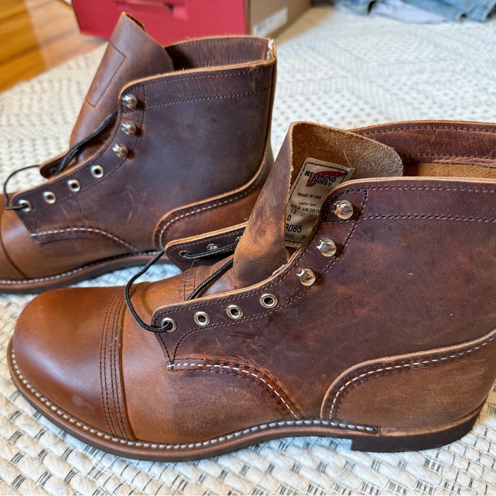 NWT Red Wing Iron Ranger Dark Brown Leather Boots